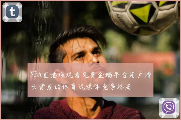 NBA直播线观看免费企鹅平台用户增长背后的体育流媒体竞争格局